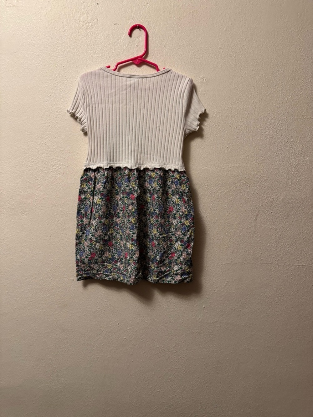 Old Navy Soft- Cream Short-Sleeve with Colorful Floral Print Skirt Dress 5T - Picture 2 of 8